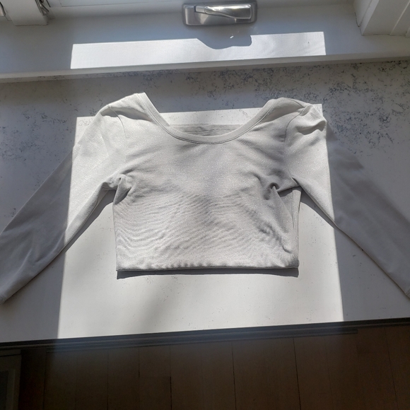 Free People Gold Metallic 3/4 Sleeve Bodycon Top - Picture 3 of 11